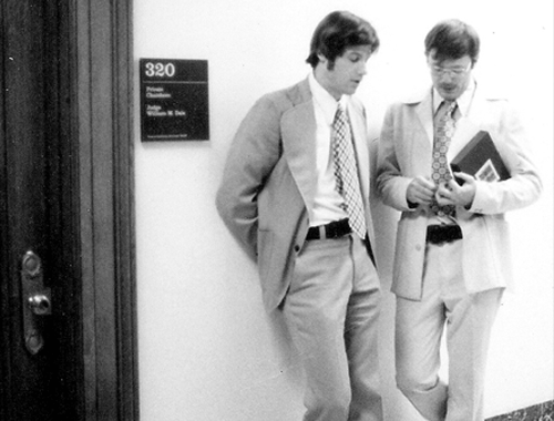 Stanley and Gary Turel waiting to testify